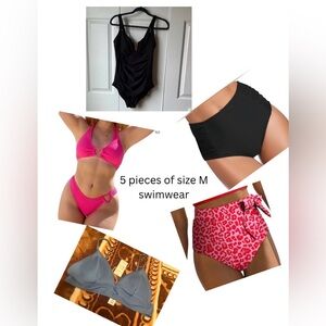 Stylish Women's Swimwear Set - Black, Pink, Red and blue NWT/NWOT